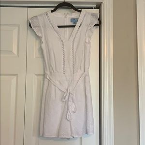 White eyelet romper